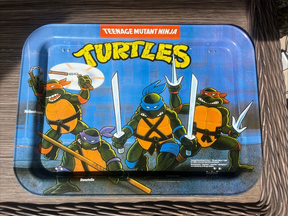 Vintage Teenage Mutant Ninja Turtles Metal TV Tray 1988